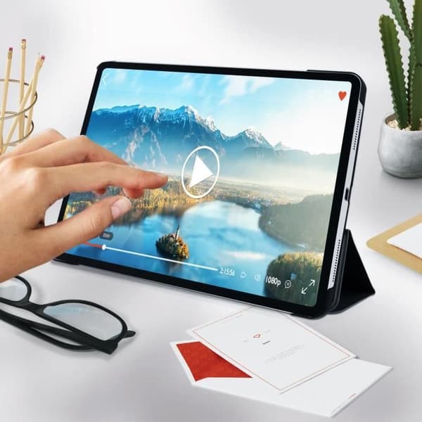 Ärende - AVIZAR - iPad Pro 11 2020 - Ekologisk läder - Videostöd - Tunn design - Svart