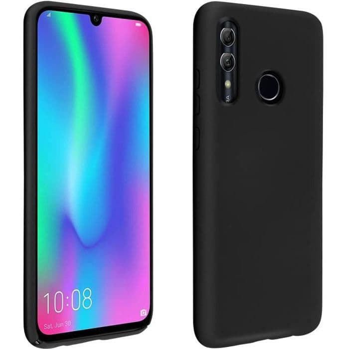Huawei P Smart 2019 och Honor 10 Lite Halvstyv Soft Touch Silikonfodral Svart