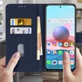 Miniatyrbild 3 av 4: Etui - Xiaomi - Redmi Note 10 / 10s - Skydd - Kortficka - Videostöd - Blå
