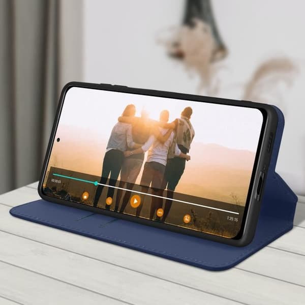 Hölster - Xiaomi - Poco F3 / Mi 11i - Folioväska - Mörkblå - Stöd funktion - Magnetisk
