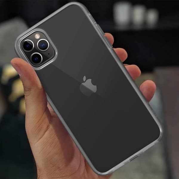 iPhone 11 Pro Max Fodral - MÄRKE - Hård Bak - Mjuk Framsida - Transparent - Hel Skydd