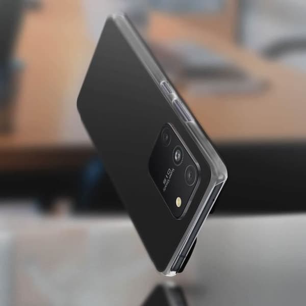 Étui Galaxy S10 Lite - AVIZAR - Ekologiskt läder med textur - Stötskydd - Rep säker - Kortfack Svart