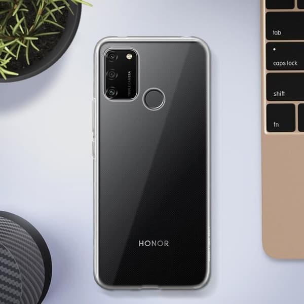 Skydd - AVIZERA - Honor 9A - Flexibelt Silikongel - Ultrafin - Lätt - Transparent Vit
