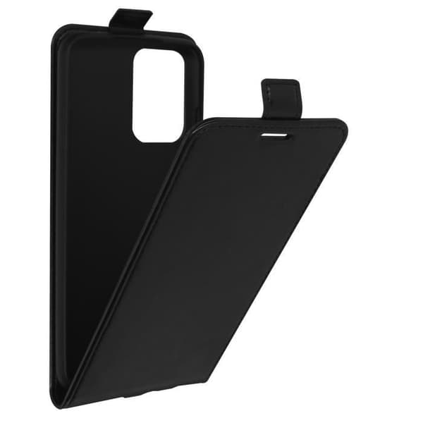 Etui - AVIZAR - Xiaomi Redmi 10 - Ekologiskt läder svart - Vertikal flip-skal - Inbyggd kortficka