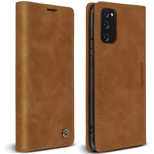 Fodral till Samsung Galaxy S20 FE Folio Vintage plånbok och videoställ Camel