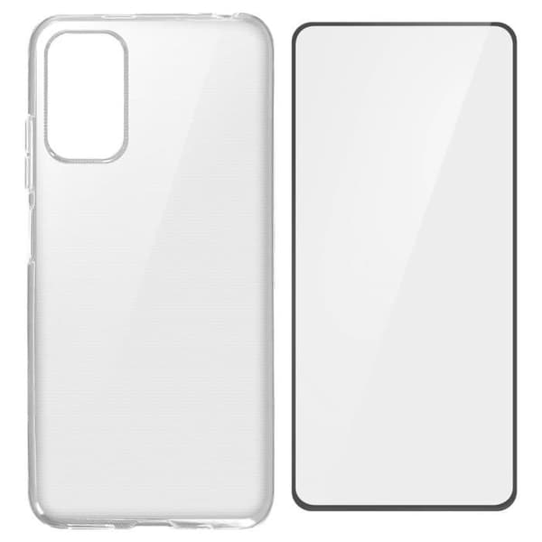 Skyddshölje och film - Xiaomi - Redmi Note 10 5G och Poco M3 Pro - Mjuk - Härdat glas 9H - Svart