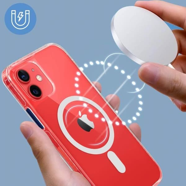 iPhone 12 / 12 Pro Magsafe Stötsäkert Magnetic Circle Fodral - blå
