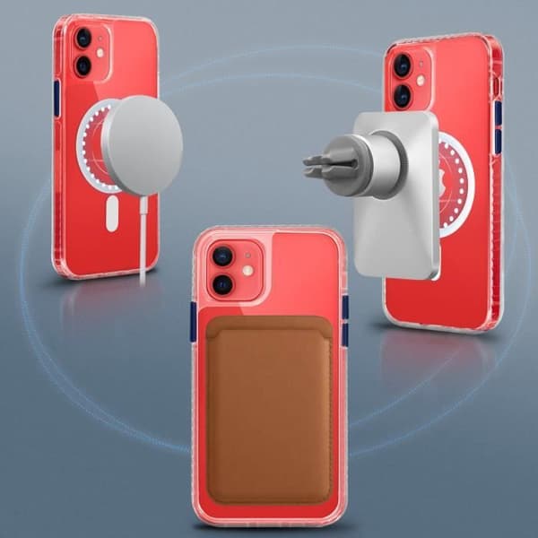 iPhone 12 / 12 Pro Magsafe Stötsäkert Magnetic Circle Fodral - blå
