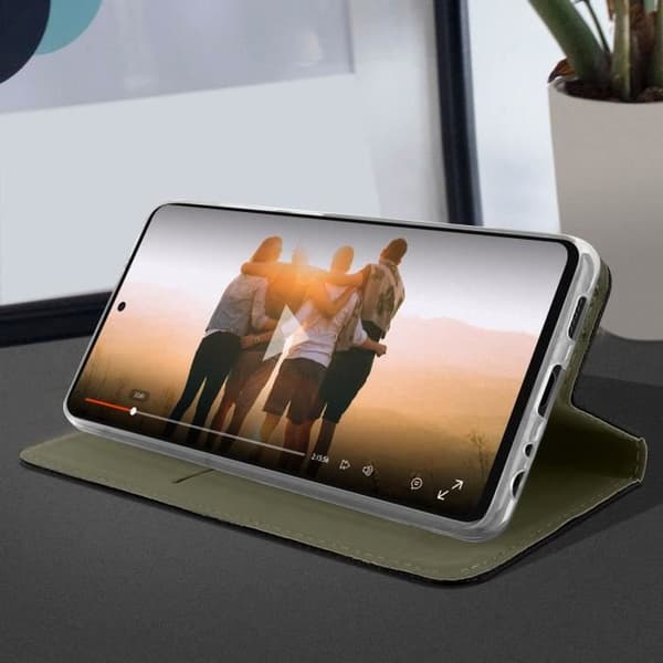 Fodral - Samsung - Galaxy A33 5G - Ekoskinn - Svart - Stödfunktion