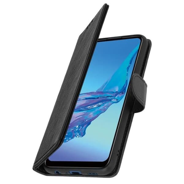 Etui - Oppo - A53 / A53s - Heltäckande fodral - Kortfack - Videostöd - Svart