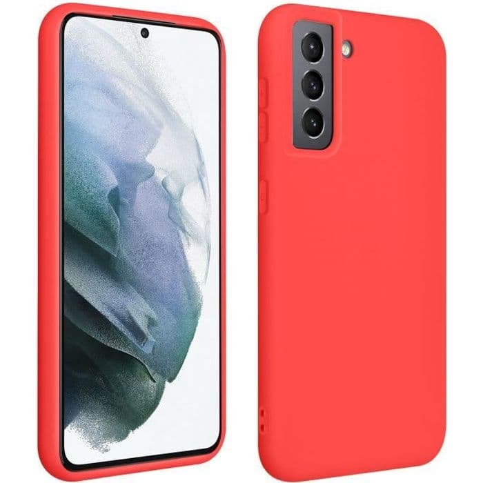 Samsung Galaxy S21 Plus Soft Gel Silikonfodral Soft Touch Finish Röd
