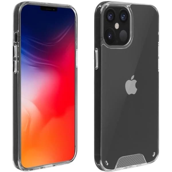 Coque - AVIZAR - iPhone 12 Mini - Stötsäker - Transparent - Silikon och Polykarbonat