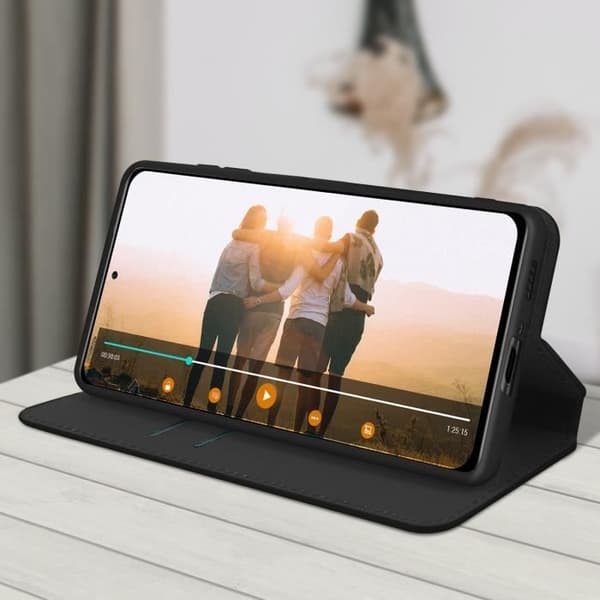 Fodral - Xiaomi - Poco F3 / Mi 11i - Folio - Plånbok - Inbyggt stativ - Svart