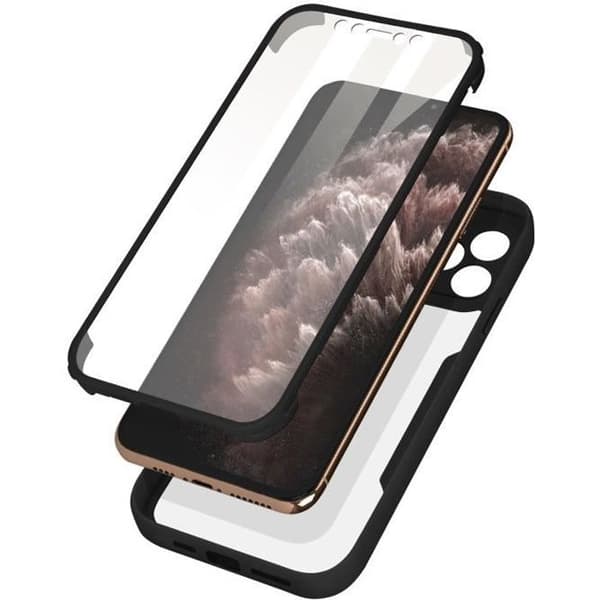 Helkåpa - AVIZAR - iPhone 11 Pro Max - Stötsäker - Plexiglas - Svart kant