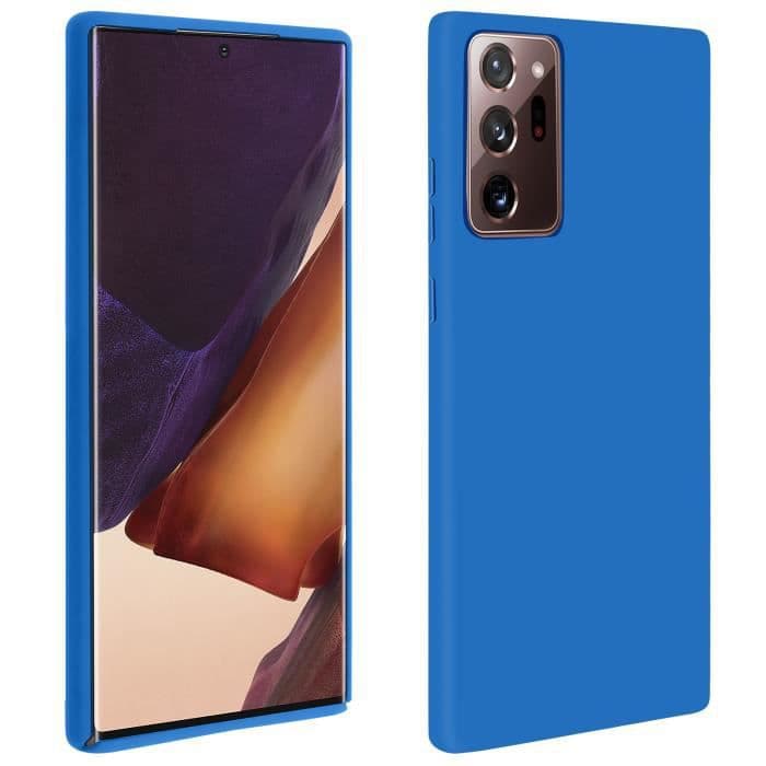 Galaxy Note 20 Ultra Halvstyv Soft Touch Fodral QI-kompatibel Blå Blå