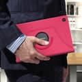 Miniatyrbild 3 av 4: Galaxy Tab A7 10.4 2020-fodral - AVIZAR - 360° roterande stativfunktionsfodral - Fuschia Pink