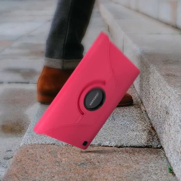 Galaxy Tab A7 10.4 2020-fodral - AVIZAR - 360° roterande stativfunktionsfodral - Fuschia Pink
