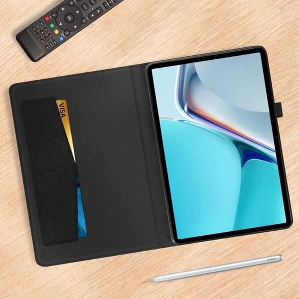 Hölster - AVIZAR - Huawei MatePad 11 - Ekoskinn - Stöd funktion - Svart
