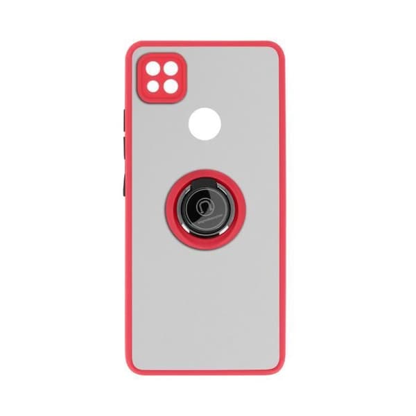 "Coque - Xiaomi - Redmi 9C - Metallring - Videostöd - Stötabsorberande Röd"
