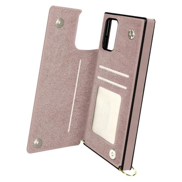 AVIZAR Skyddsfodral till Samsung Galaxy S20 - Rose Gold - Multifunktion med snodd