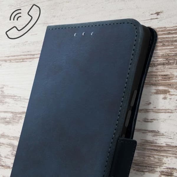 Etui - Xiaomi - Mi 11 Ultra - Syntetiskt läder - Videostativ - Kortfack Blå natt