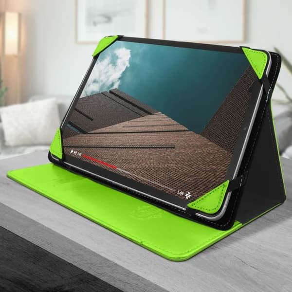 Universal Tablet Case - BLUN - 7 tum - Grön - Förvaring - Videostöd
