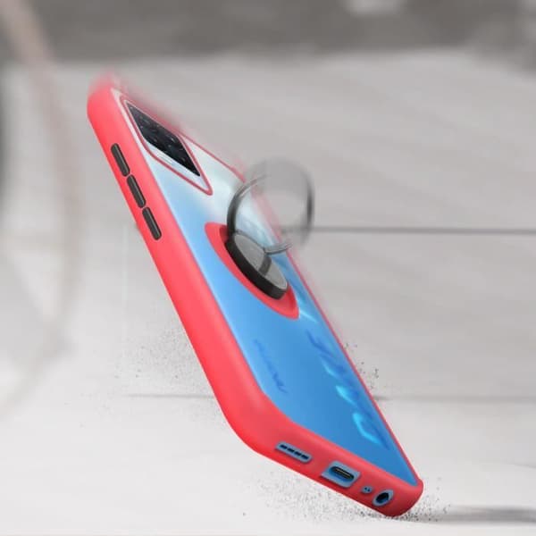 Coque - AVIZAR - Realme 8 och 8 Pro - Bi-matière - Bungee Metall - Videostöd Röd