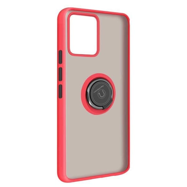 Coque - AVIZAR - Realme 8 och 8 Pro - Bi-matière - Bungee Metall - Videostöd Röd