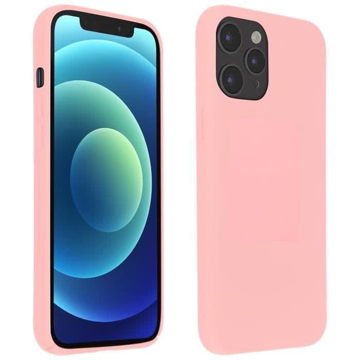 Apple iPhone 12 Pro Max fodral Halvstyv Soft Touch finish QI-kompatibel rosa Rosa