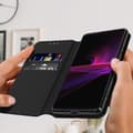 Miniatyrbild 3 av 4: Sony Xperia 1 III Fodral - AVIZAR - Fodral med Flip - Videostöd Funktion - Svart
