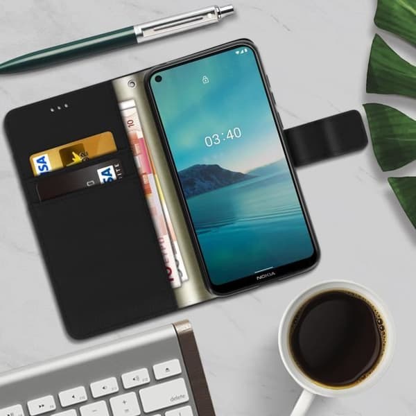 Hus för Nokia 3.4 - AVIZAR - Kortfack med videostöd - Svart