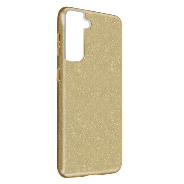 Samsung Galaxy S21 Glitter Avtagbart halvstyvt silikonfodral Gult guld