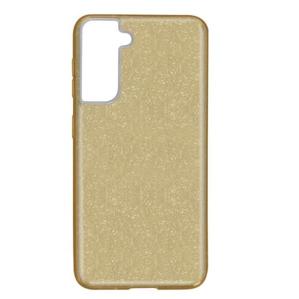 Samsung Galaxy S21 Glitter Avtagbart halvstyvt silikonfodral Gult guld