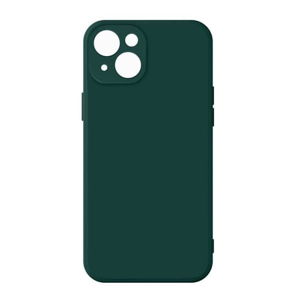 iPhone 13-fodral - AVIZAR - Semi-rigid - Mjuk silikon - Soft Touch-finish - Matt grön