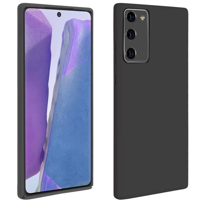 Galaxy Note 20 Fodral Semi-Rigid Soft Touch QI-kompatibel Svart Svart