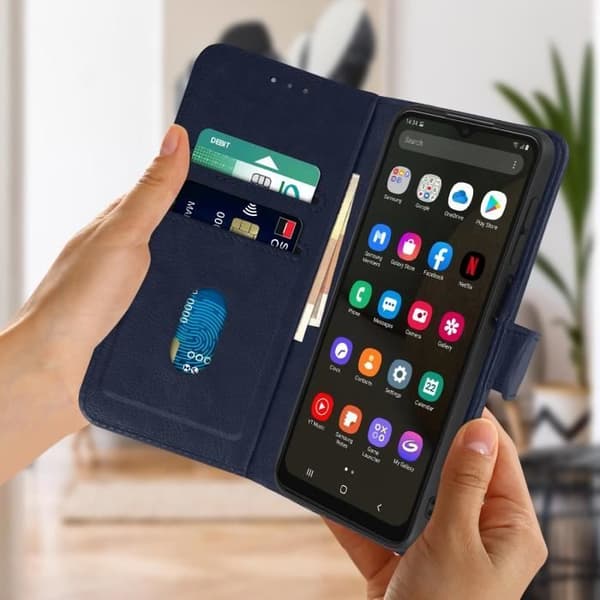 Samsung Galaxy A13 5G Fodral - AVIZAR - Plånboksfodral - Stativfunktion - Blå