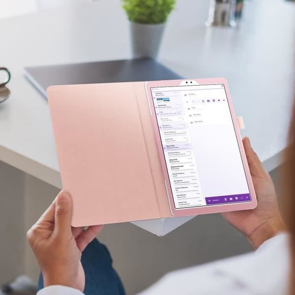 Fodral - AVIZAR - Galaxy Tab A7 Lite - Eco-läder - Videostöd - Integrerad pennhållare