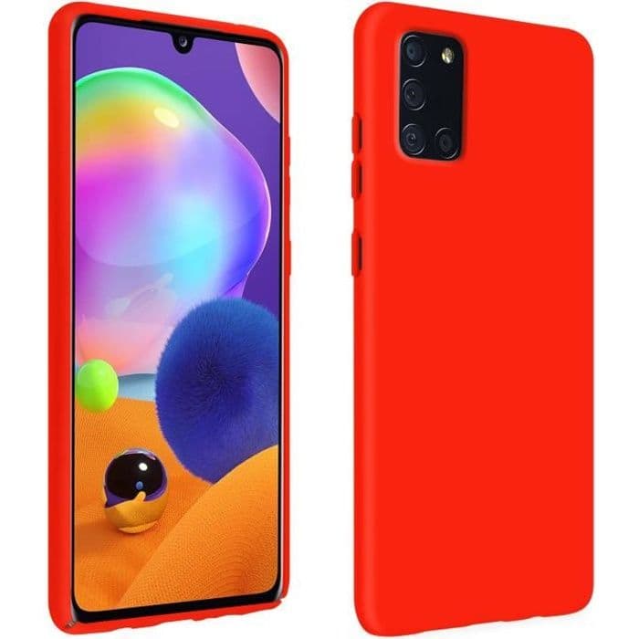 Samsung Galaxy A31 Soft Gel Silikonfodral Soft Touch Finish Röd