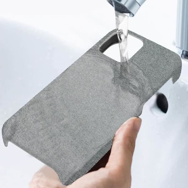 iPhone 12 / 12 Pro Fodral Styvt tyg Finish Anti-fingeravtryck Tvättbar röd