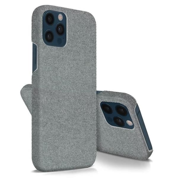 iPhone 12 / 12 Pro Fodral Styvt tyg Finish Anti-fingeravtryck Tvättbar röd