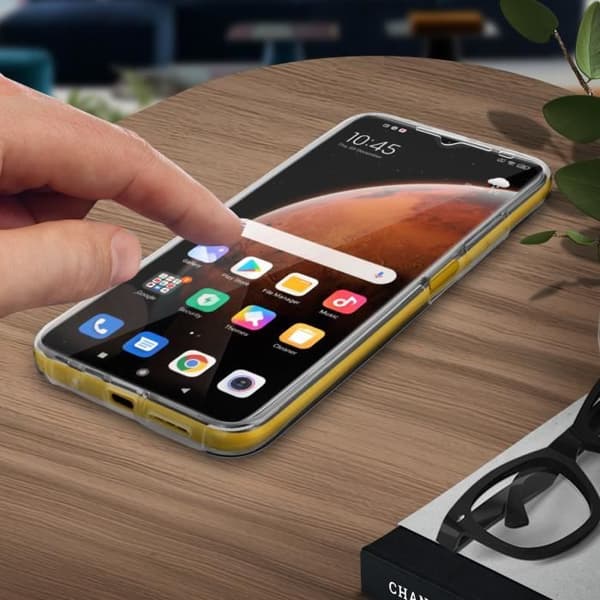 Coque - Xiaomi - Poco M3 - Hårdt Bagcover - Blødt Frontcover - Hvid