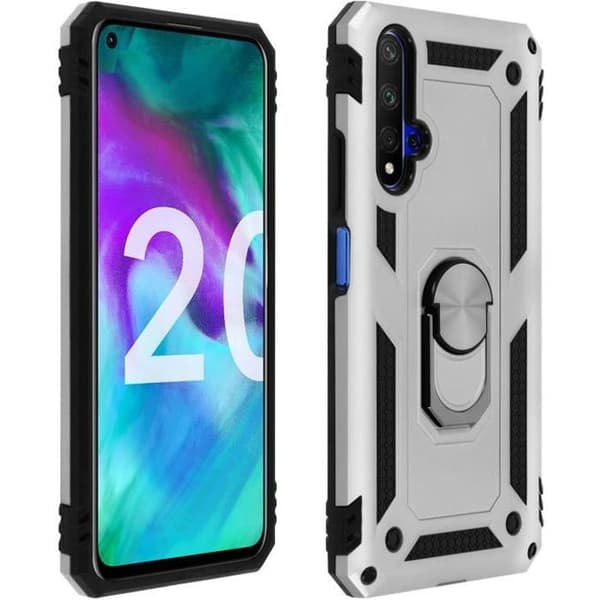 Coque Antichock - AVIZAR - Honor 20 / Huawei Nova 5T - Stöd för video - Bi-material - Grå