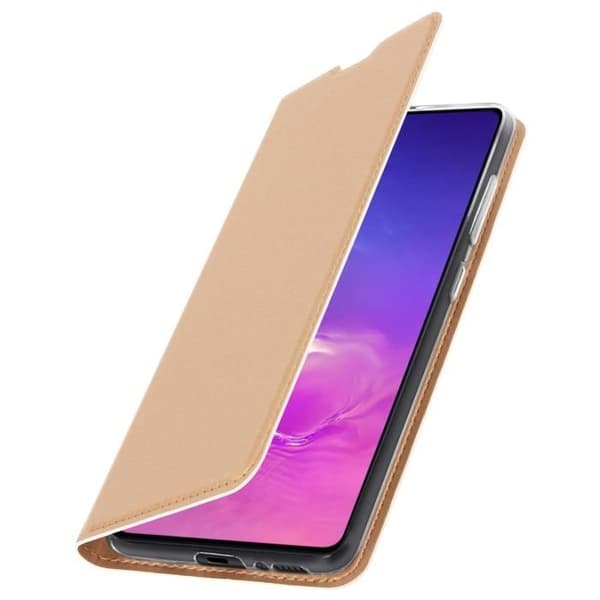 Housse - DUX DUCIS - Galaxy S10 Lite - Ekoskinn - Videostöd - Rose Gold