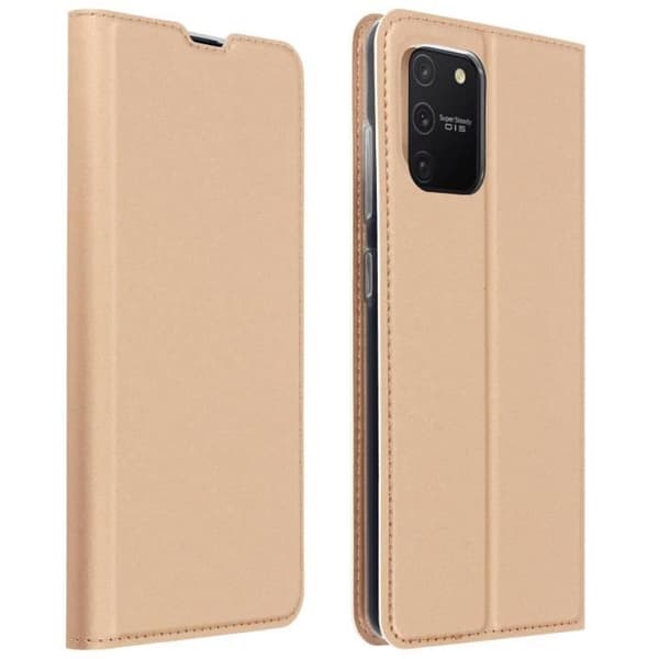 Housse - DUX DUCIS - Galaxy S10 Lite - Ekoskinn - Videostöd - Rose Gold