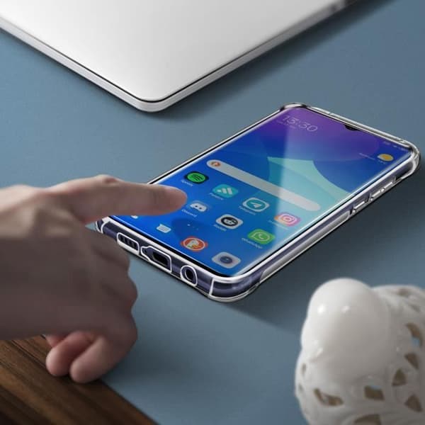 Flexibel skal - Xiaomi - Mi Note 10 Lite - Transparent - Inbyggd ställning - Original struktur
