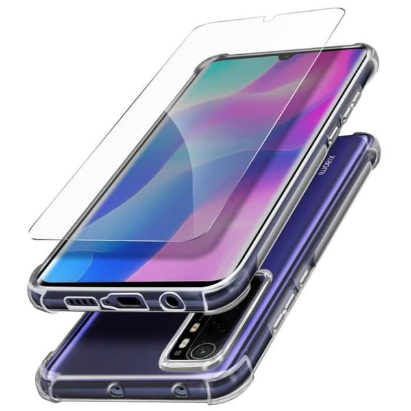 Flexibel skal - Xiaomi - Mi Note 10 Lite - Transparent - Inbyggd ställning - Original struktur