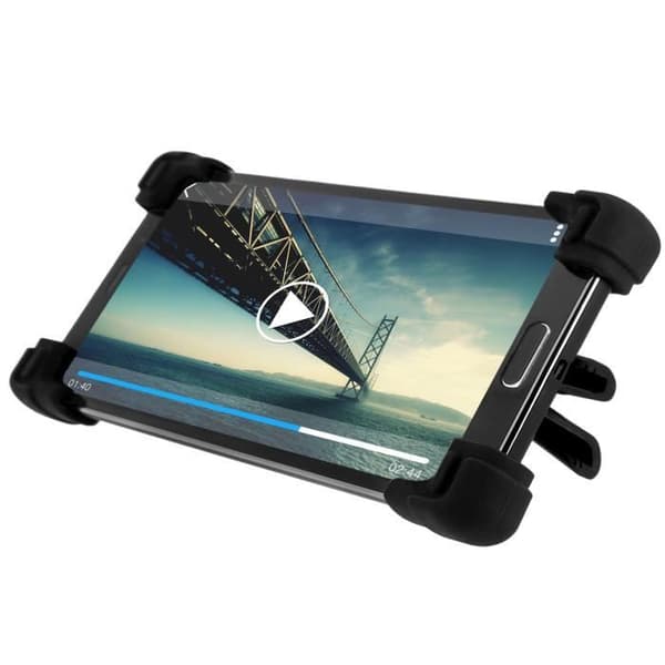 Smartphonefodral - AVIZAR - Universal - Svart silikon - Stötsäker - Skrivbordsstöd