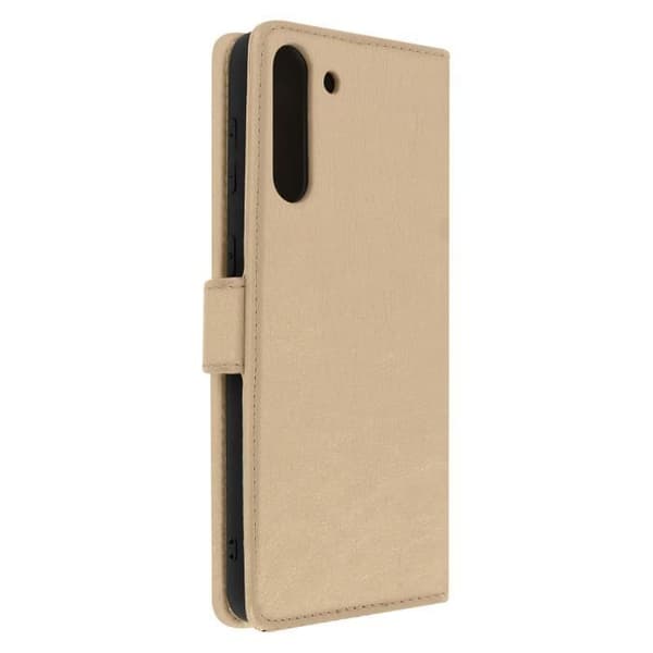 Fodral till Samsung Galaxy S21 Plus Skydd med korthållare Stativ Funktion Guld