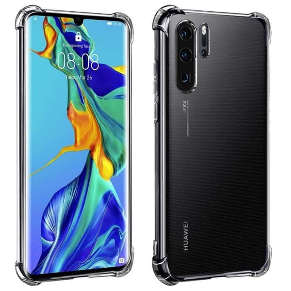 Fodral - AVIZAR - Huawei P30 Pro - Förstärkta hörn - Flexibel gel silikon - Vit