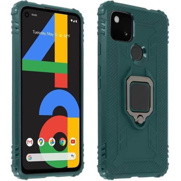 Coque - Google - Pixel 4A - Flexibel - Stötsäker - Metallring För Videostöd